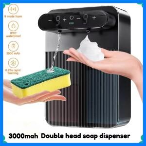 자동 거품 및 젤 비누 디스펜서 욕실 벽걸이형 스마트 디스플레이 비접촉 센서 거품 디스펜서 손 세정기