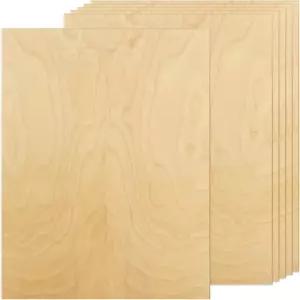 6Pcs 12 x 18 1 /4 인치 발트 자작나무 합판 시트 6mm 미완성 회화 화로그래피 목판화 목재 소각 건축 모델
