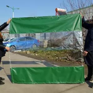 투명방수포 세차장 천막 바람막이 커튼 분리 방풍 대형 비닐 방수커튼 텐트 공간 타포린