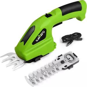 SOYUS 무선 헤지 트리머 2-in-1 핸드헬드 충전기 및 배터리가 장착된 7.2V 전기 잔디 정원 잔디밭용 경량