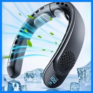 쿼드 코어 USB 넥 선풍기 터빈 Vaneless 디자인 간편한 제어 및 휴대 야외 휴대용 여름 선물 2024 신제품