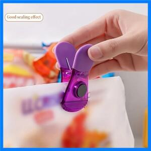 6개입-휴대용 자석식 식품 및 간식 비닐봉투 밀봉기 빠른 개봉 클립