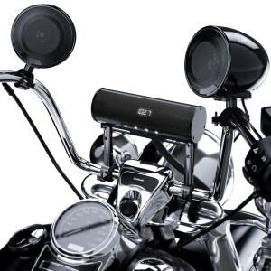 GoHawk 방수 모터사이클 블루투스 스테레오, 4.5인치 스피커 포함 4개 사운드 바, USB 및 라디오 앰프 MP3 뮤직 플레이어 오디오 시스템, 할리 ATV에 적합(RD8-X45 블랙)