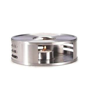 티블룸 모던 티 트리벳 - 스테인리스 스틸 트리벳과 라이트 캔들이 달린 티포트 워머