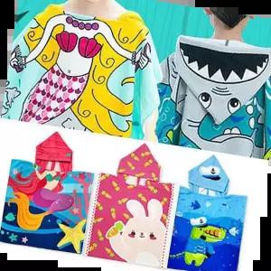 후드타올 어린이 물놀이 극세사 비치가운 타월