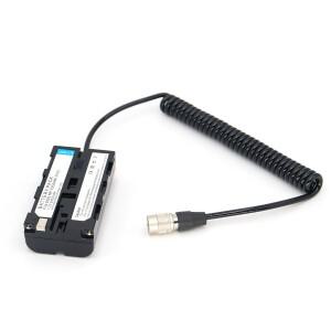 [호환품]Atomos Shogun BMPCC 6K Zoom F8용 NP-F970 F570 더미 배터리 전원 어댑터  Hirose 4핀