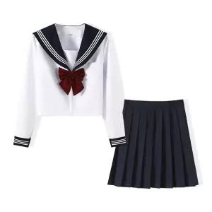 세라복 긴팔 세트 네이비 의상 코스프레 졸업사진 컨셉 일본 교복 예쁜 여자 스쿨룩