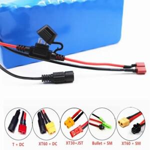 100Ah 10S4P 36V 배터리 팩 500W 1000W 고전력 42V 태양 전지 패널 BMS/30A 퓨즈 + 충전기 포함 모터에 적