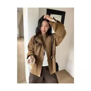 마킷5 여성 블루종 점퍼 가을 겨울 반코트 빈티지 카고풍 집업 캐주얼 오피스룩 상의 JEN4