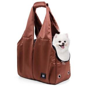 소형견, 고양이, 여행용 외출용(브라운) 위한 15파운드의 접이식, 최대 반려동물을 캐리어 여행용, 강아지를 강아지 사이드 소프트 경량, 펫 u2013 토트백, 지갑
