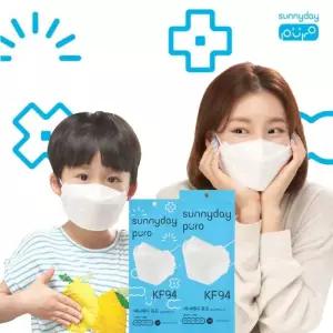 미라클하우스 써니데이 퓨로 황사방역마스크 KF94 소형 대형 화이트 50매 보풀없는TB안감 1매입50매 사은품