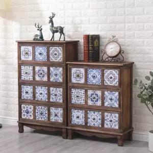 나비장 콘솔 수납장 6각격자A 틈새 서랍 가구 베란다