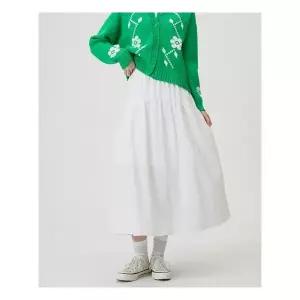 플라스틱아일랜드 (PR7WS163) BEIGE 셔링 뒷밴딩 플레어 스커트 989286