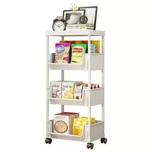 이동식 책꽂이 책장 선반 바퀴 회전책장 코너 수납장 간이