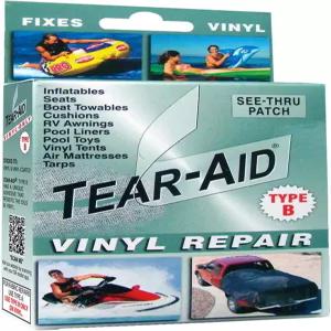 TEAR-AID 비닐 수리 키트 코팅 재료용 B형 투명 패치 텐트 차양 에어 매트리스 풀 라이너 등 그린 박스