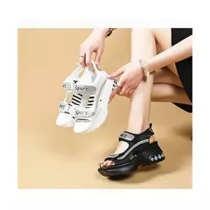 스파이더맨 여성 통굽 샌들 여름 토오픈 큐빅 컴포트 OPH5