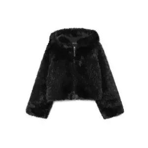 엘럽 여성용 야구 점퍼 추동 후드 인조 퍼 점 박템4