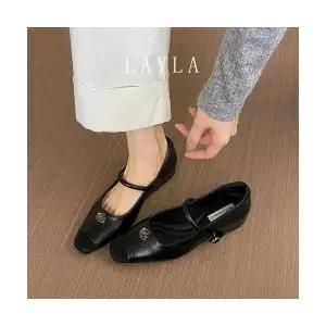 스파이더맨 여성 양가죽 리얼 키높이 블랙 메리제인 펌프스 스트랩 단화 OPH5