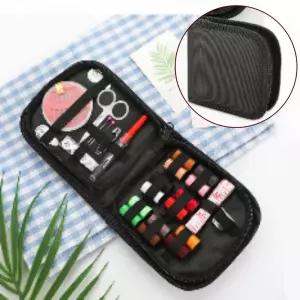 휴대용 반짇고리 여행용 바느질 세트 옷 수선 비상용 지퍼 파우치함 실바늘