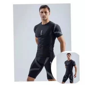 남성 수영복 2종세트 실내 사각 5부 반팔 연습