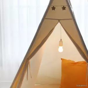 감성 캠핑 텐트 걸이형 휴대용 건전지 무선 웜톤 LED 당김줄 벌브 미니 무드등