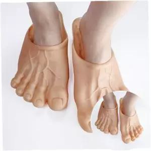 [자체 제작] 재미있는 맨발 슬리퍼 아동 유아 EVA 미끄럼방지 실내화 욕실화 140mm 핑크 1켤레