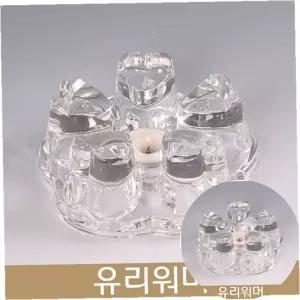 디어썸 하트 유리 워머 L 캔들/티라이트 호환, 인테리어 소품, 1개입