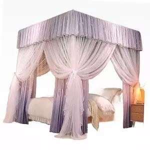 침대 난방 텐트 실내 겨울철 퀸 킹 사각 싱글 커튼 기숙사 커텐 암막 방한 방풍 수면