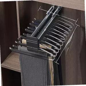 옷장 바지걸이 집게 하의 슬라이딩 드레스룸 바지랙 행거 팬츠걸이 슬라이드 레인 옷걸이