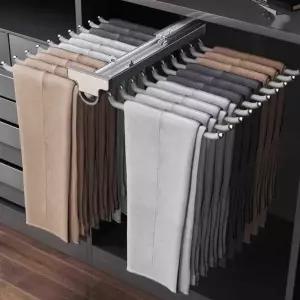 슬라이드 옷걸이 바지 옷장 거치대 상단 수납장 랙