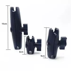 가민 마운트용 알루미늄 더블 소켓 암 호환 17 mm 볼 지지대 자동차 휴대폰 거치대 오토바이 자전거 GPS