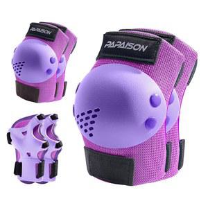 인라인 스케이트 자전거 사이클링 스케이트보드 스쿠터를 위한 PAPAISON 키즈/청소년 무릎 패드, 팔꿈치 패드 및 손목 보호대, 3 in 1 보호 장비 세트 여아 성인용