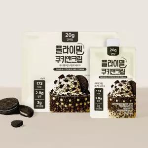 플라이밀 단백질 쉐이크 파우치 쿠키앤크림, 45g, 7개