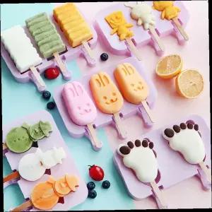 아이스바 몰드 실리콘 캐릭터 아이스크림 제조기 홈카페 디저트 만들기 냉동 틀 여름간식 수제