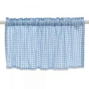 가림막천 106x45 주방창문가리개 체크커튼 파랑 EWFKE9RC