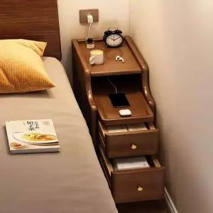 인테리어 원목협탁 틈새 미니 거실 서랍장 침대 테이블 옆 모듈 수납장 사이드 선반