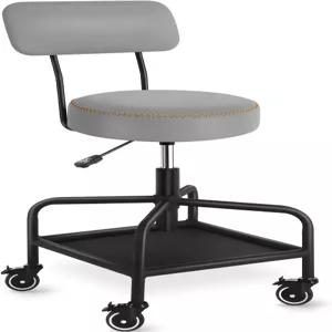 잠글 수 있는 고무 바퀴가 달린 WUDOYO 상점 의자 등받이 조절 도구 트레이 보관함 400파운드 용량 롤링