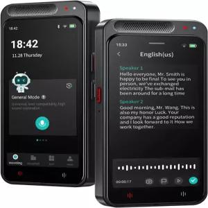 AI 음성 녹음기 무료 전사 기능이 있는 80GB 디지털 요약 기술 기반 번역 온라인 오프라인 작업 134개 언어