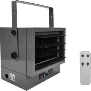 차고 히터 7500W 전기 팬 강제 - 벽/천장 마운트 스마트 온도 제어 과열 방지 원격 및 작업장 창고용