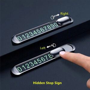 자동차 스타일링 임시 주차 번호 플레이트 합금 스티커 금속 질감 전화 카드 자동