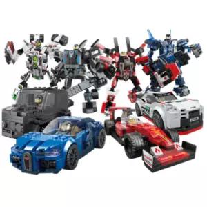 변신 로봇 블록 장난감 자동차 조립 키트 남아 생일 선물