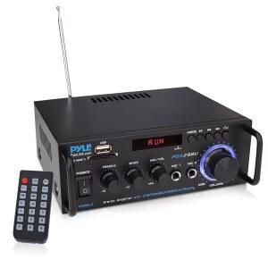 [미국배송] 블루투스가 장착된 파일 200W 스테레오 파워 앰프 - 듀얼 채널 오디오 수신기 LED 디스플레이 RCA USB SD MIC IN FM 라디오 AUX 입력 가정 및 컴퓨터 오디오에 완벽 PDA29BU.5