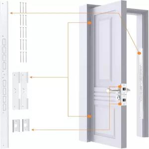 잼 프레임 및 힌지 도어 잠금 을 위한 5피스 보강 세트 헤비 듀티 스트라이커 플레이트 키트의 안티 킥