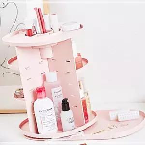 화장대 뷰티 회전형 정리함 TWC1A502 학교 베이비핑크 흰색