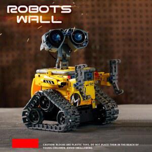 3 IN 1 기술 변환 Wall-E 로봇 조립 빌딩 블록 벽돌 원격 제어 교육 장난감 어린이 생일 선물