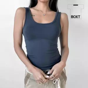 스판 런닝나시 크롭탑 이너 레이어드 요가복 kd415