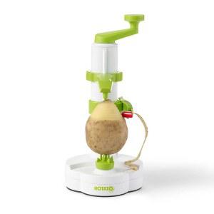 스타프릿 로타토 수동 필러 - 여분의 칼날 4개와 엄지 나이프 포함 간편한 모션 감자, 사과, 시트러스 하나로 몇 초 만에 필링하세요