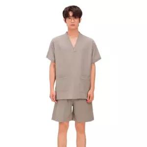 사우나복 찜질방복 마사지옷 찜질복 빅사이즈 그레이그린 남성용 XL