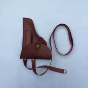 택티컬 홀스터 서바이벌 가죽 은폐 캐리 리볼버 권총집 다크컬러 권총 케이스+스트랩+소품