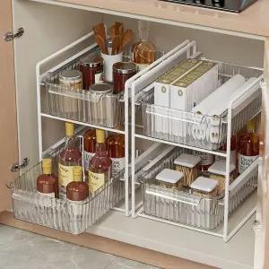 정리 수납 슬라이딩 씽크대선반 양념장 싱크대선반